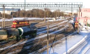 Тепловозы ЧМЭ3-4280 и 4325 на ст. Юлемисте _ CME3-4280 and 4325 at Ülemiste station