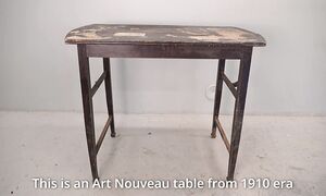 It is actually beautiful table. Latvian Art Nouveau table restoration