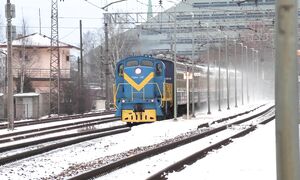 Тепловоз ТГМ4а-1287 с вагонами ЭР2 / TGM4a-1287 with ER2 EMU cars