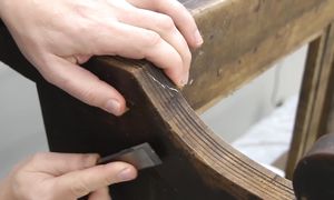 Obscenely filthy railway station bench restoration