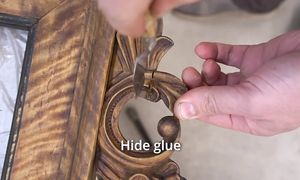 I found something inside of FOLK ART mirror / 19' th century mirror restoration