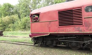 Тепловоз ТУ2-150 на ст. Сурдегис _ TU2-150 at Surdegis station