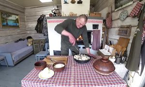 ЖИВУ ОДИН в ЛЕСУ на СТАРОМ ХУТОРЕ. ХУТОР ПРЕОБРАЖАЕТСЯ.  БЛИНЫ и МАЧАНКА в ПЕЧИ на МАСЛЕНИЦУ. №299