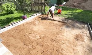 ✅ КАК СДЕЛАТЬ ПЛОЩАДКУ ПАРКОВКУ СВОИМИ РУКАМИ | УЧАСТОК С ПЕРЕПАДОМ