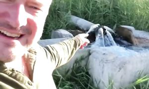 Горячий источник в Казахстанской степи! #казахстан #природа #путешествие #vanlife #shorts