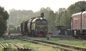 Тепловозы М62, 2М62УМ и ТГМ4Б на ст. Добеле  M62, 2M62UM and TGM4B at Dobele station