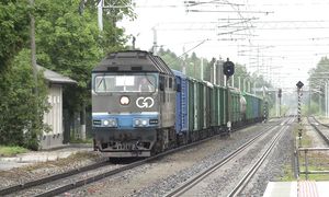 Тепловоз ТЭП70-0229 на ст. Тамсалу  TEP70-0229 at Tamsalu station