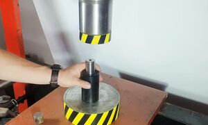 HYDRAULIC PRESS CREATES A COIN FROM FOIL