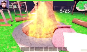 99-күн орманға Лава сарай қосты  Бұғыны лаваға өртеп жібердік!