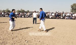 Sarosiyoda katta kurash bosh savrun Aftomobil Dev polvon Norquvot polvon Shoxruh polvon - Surxon Sport (1080p, h264) (1)