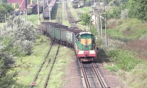 Тепловоз ЧМЭ3-4507 на ст. Кэушень _ CME3-4507 Causeni station