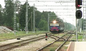 Электропоезд ЭР12-6001 на ст. Клоога _ ER12-6001 EMU at Klooga station