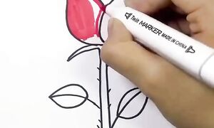 Научите  ребёнка  рисовать  красивую  розу  за  минуту - Доктор  Авиценна